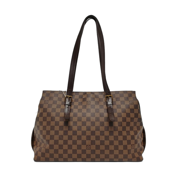 CHELSEA Damier Ebene Coated Canvas Brown