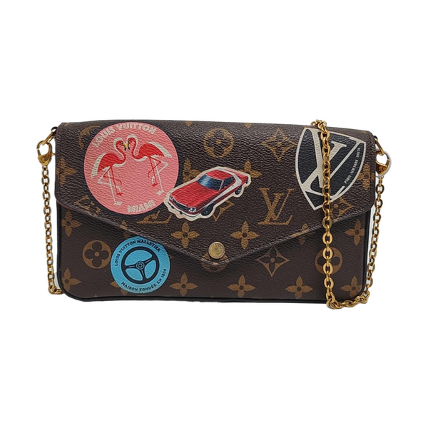 FÉLICIE Monogram Coated Canvas Brown