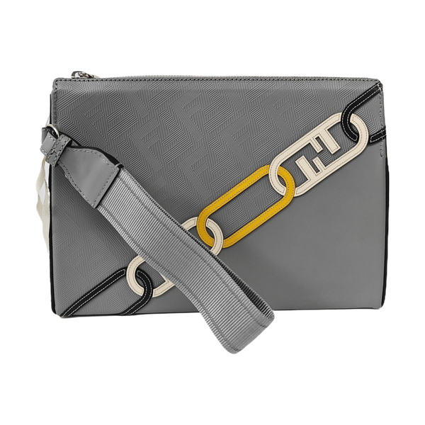 Calfskin Clutch Small Gray