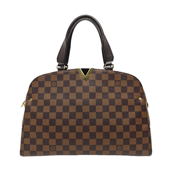 KENSINGTON BOWLING Damier Ebene Coated Canvas Brown