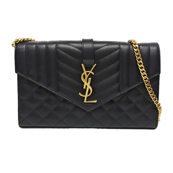MONOGRAM Medium Chevron Calfskin Black