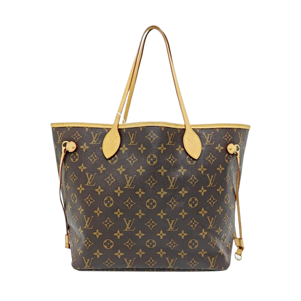 NEVERFULL MM Monogram Coated Canvas Brown