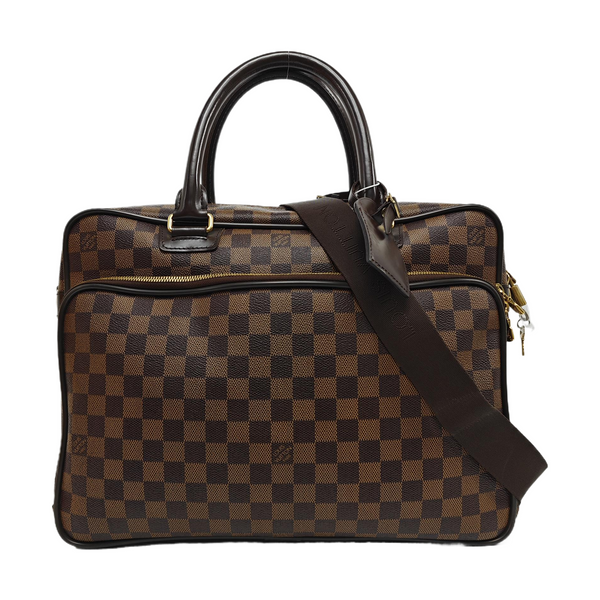 ICARE Damier Ebene Coated Canvas Brown