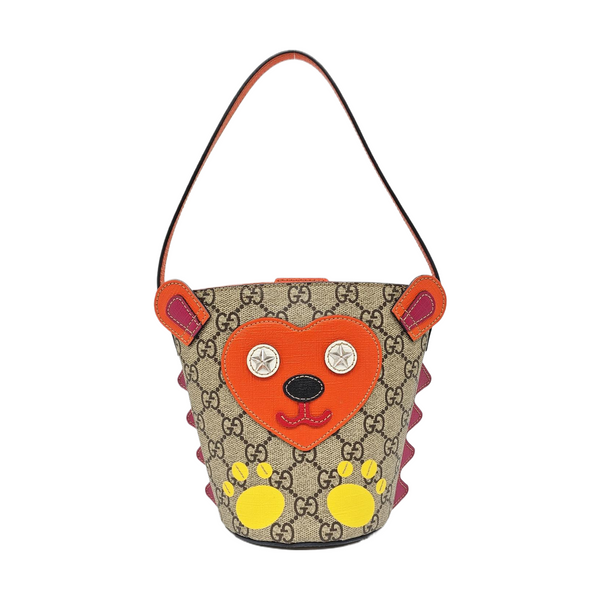 Monogram Coated Canvas Bucket Bag Beige