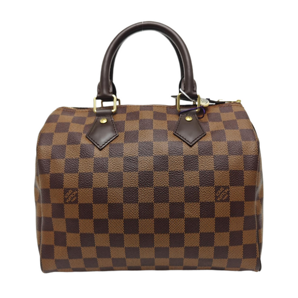 SPEEDY 25 Damier Ebene Coated Canvas Brown