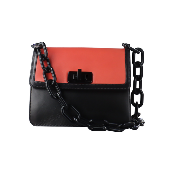 Leather Shoulder Bag Black