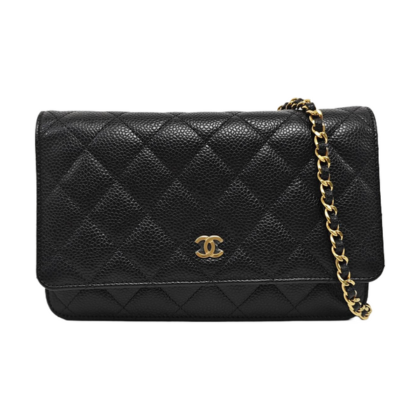 WOC Quilted Grained Calfskin Black