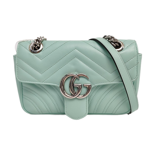 GG Marmont Small Quilted Calfskin Green