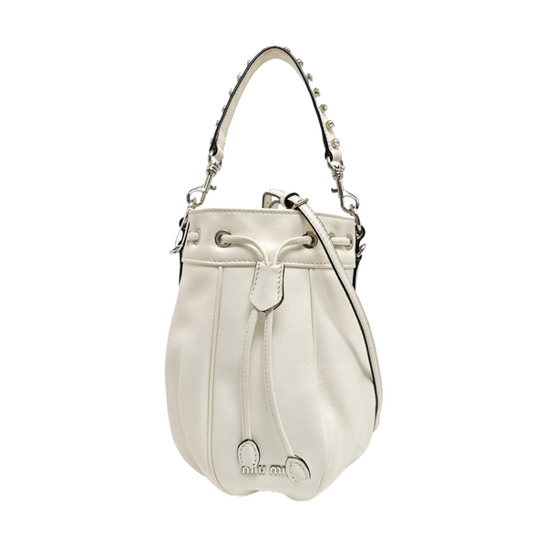 Calfskin Bucket Bag White