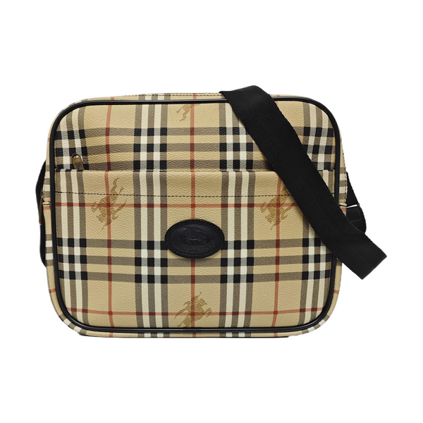 Coated Canvas Shoulder Bag Black