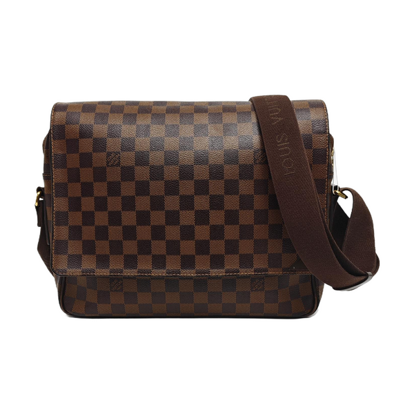 SHELTON MM Damier Ebene Coated Canvas Brown