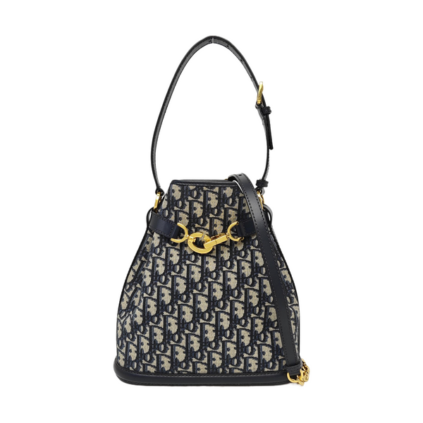 C'est Dior Medium Oblique Canvas Blue