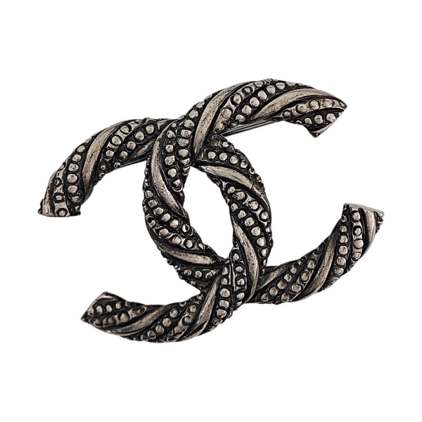 Vintage Metal Black Brooch