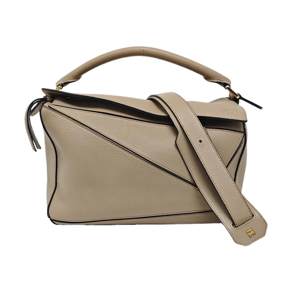 Puzzle Medium Quilted Calfskin Gray