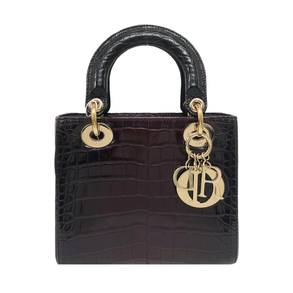 Lady Dior Small Crocodile Red