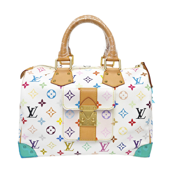 LV × TM SPEEDY 30 Monogram Coated Canvas White