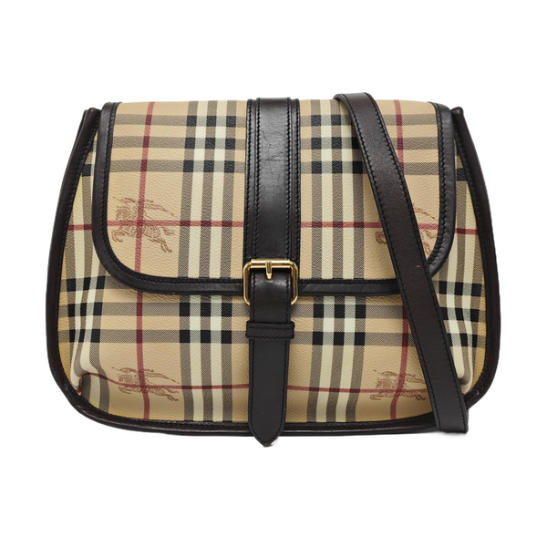 Coated Canvas Shoulder Bag Beige