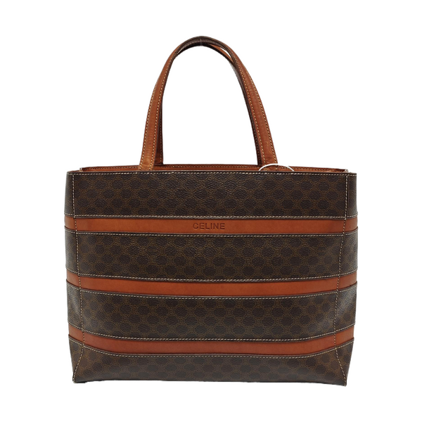 Coated Canvas Tote Bag Brown