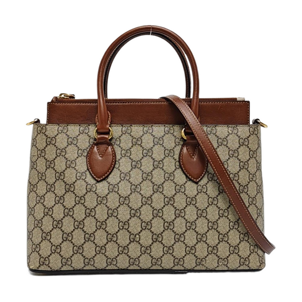 GG Blooms Monogram Coated Canvas Beige