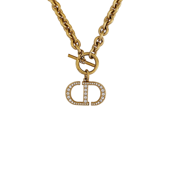 Petit CD Metal Gold Necklace