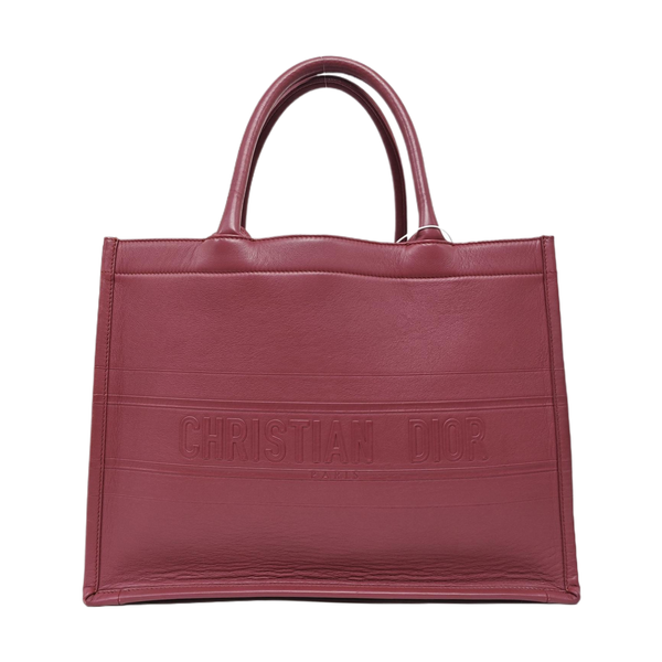 Authenticated pre-owned Book Tote Medium Calfskin Beige - Tote Bag at Looply
