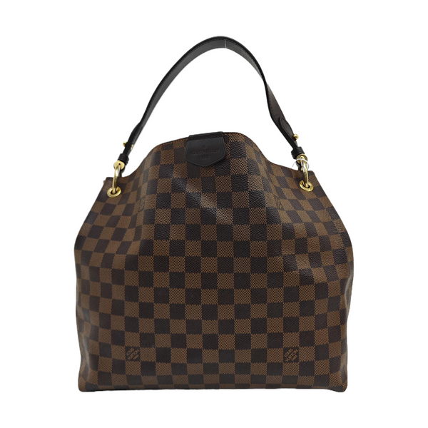 GRACEFUL PM Damier Ebene Coated Canvas Brown