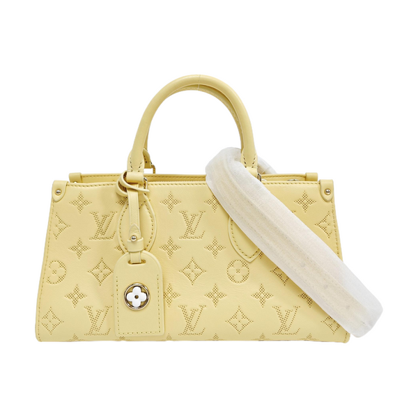 ONTHEGO EAST WEST PM Monogram Calfskin Yellow