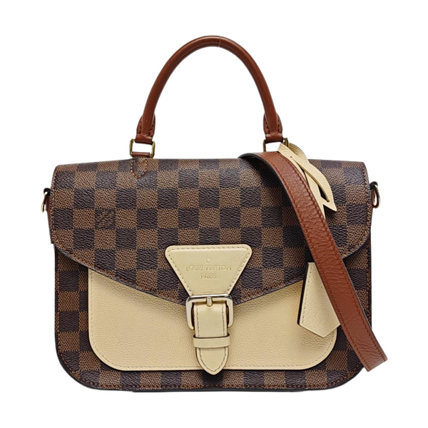 BEAUMARCHAIS Damier Ebene Coated Canvas Brown