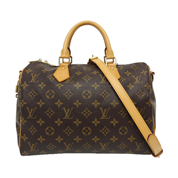 SPEEDY 30 Monogram Coated Canvas Brown