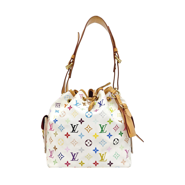 LV × TM NÉONOÉ MM Monogram Coated Canvas White