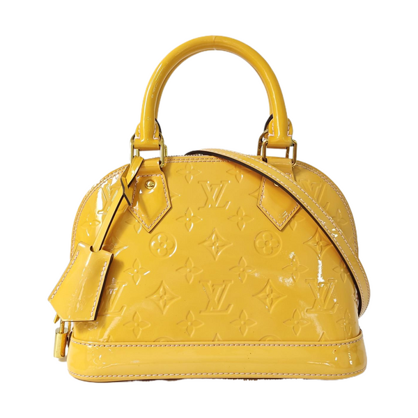 ALMA BB Monogram Patent Leather Yellow