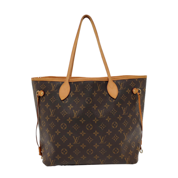 NEVERFULL MM Monogram Coated Canvas Brown