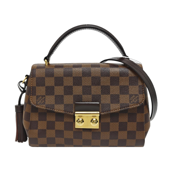 CROISETTE Damier Ebene Coated Canvas Brown
