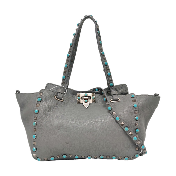 Rockstud Calfskin Blue