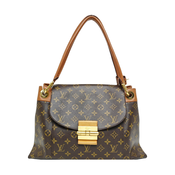 OLYMPE MM Monogram Coated Canvas Brown