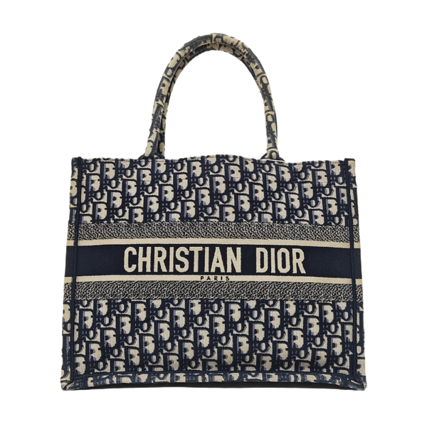 Book Tote Medium Oblique Canvas Blue