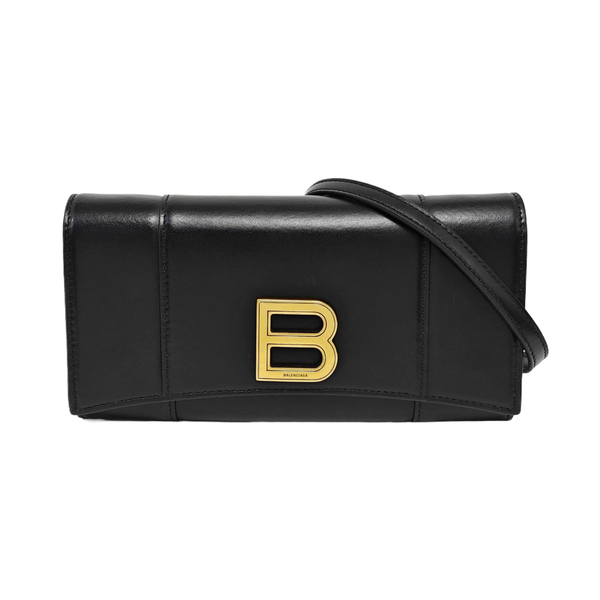 Hourglass Small Calfskin Black