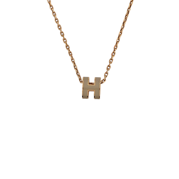 Pop H Metal Rose Gold Necklace