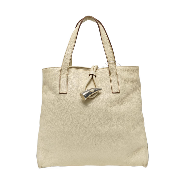 Calfskin Top Handle Bag Beige
