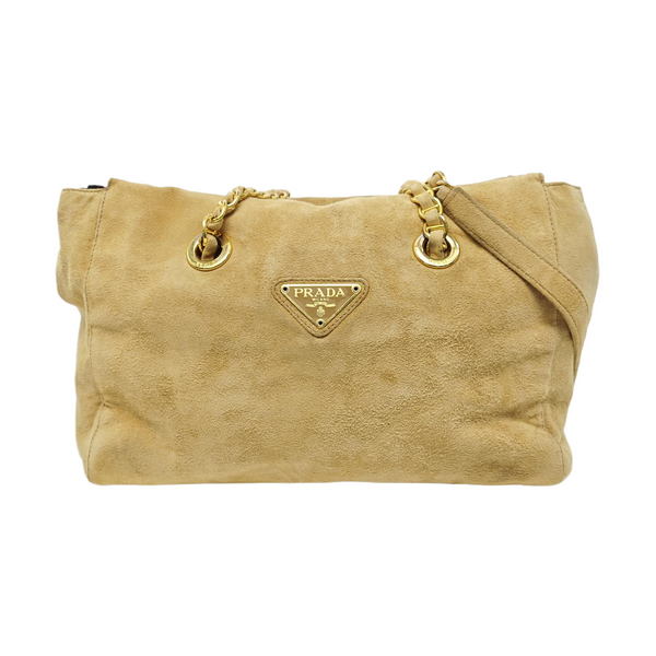 Suede Shoulder Bag Yellow