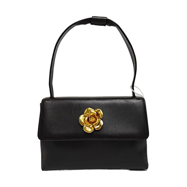 Lambskin Top Handle Bag Brown