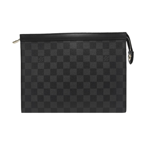 Pochette Voyag MM Damier Graphite Coated Canvas Gray