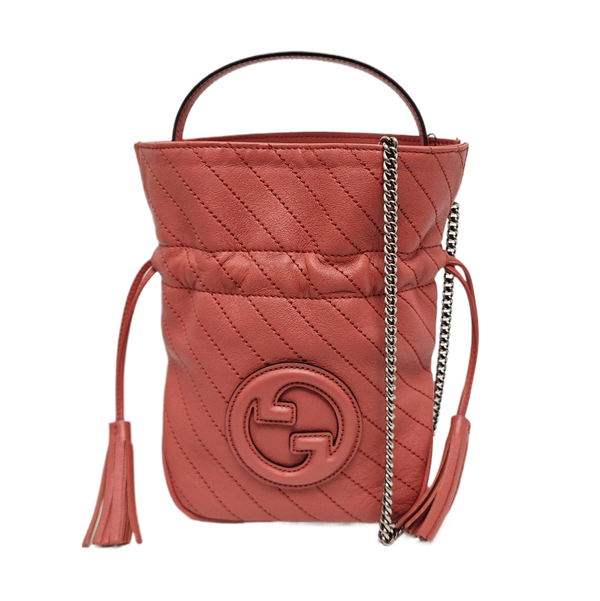 Authenticated pre-owned Blondie Mini Quilted Calfskin Red - Bucket Bag at Looply
