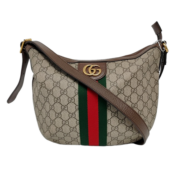 Ophidia Small Monogram Coated Canvas Beige