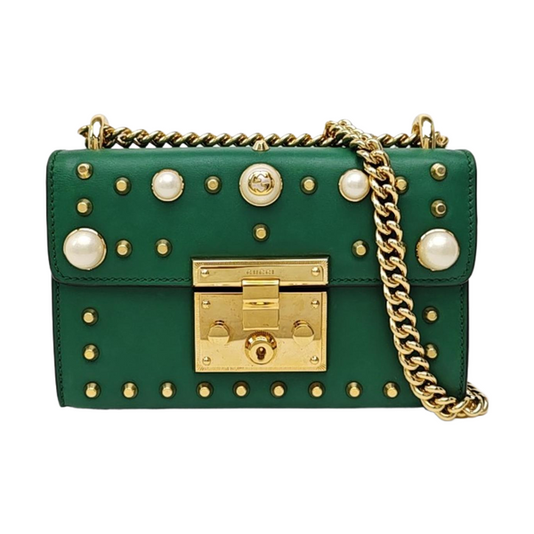 Padlock Small Calfskin Green
