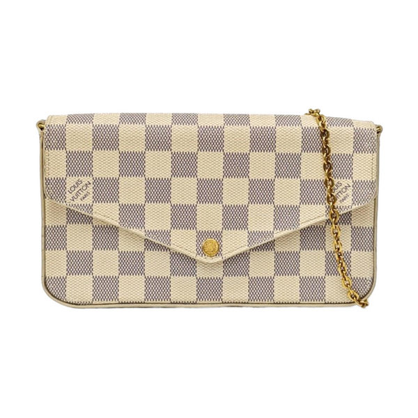 FÉLICIE Damier Azur Coated Canvas White
