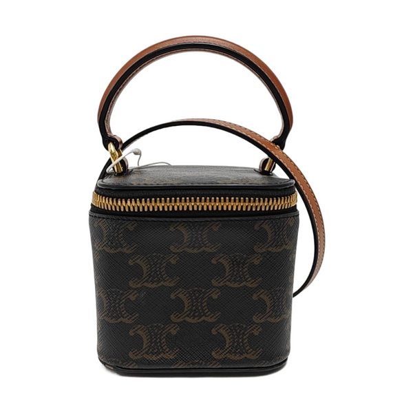 Coated Canvas Shoulder Bag Black