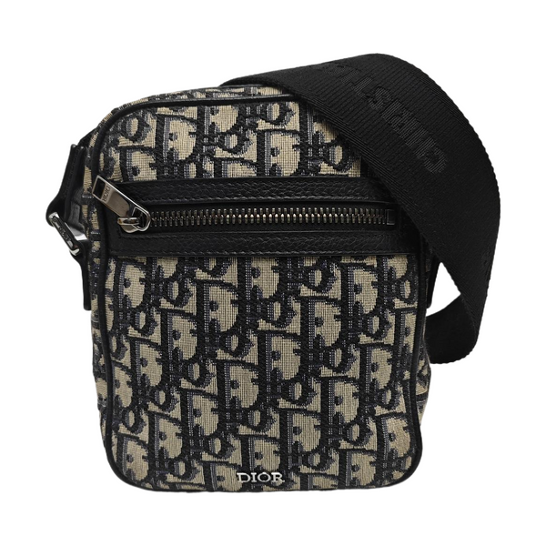 Oblique Fabric Shoulder Bag Beige