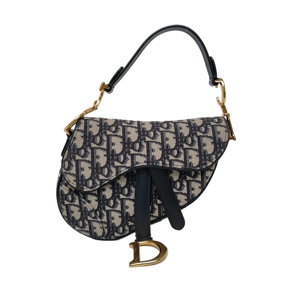 Saddle Mini Oblique Canvas Blue