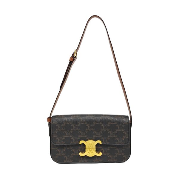 TRIOMPHE Small Coated Canvas Brown